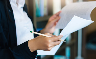 woman with paperwork