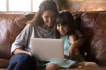 parent and child on couch